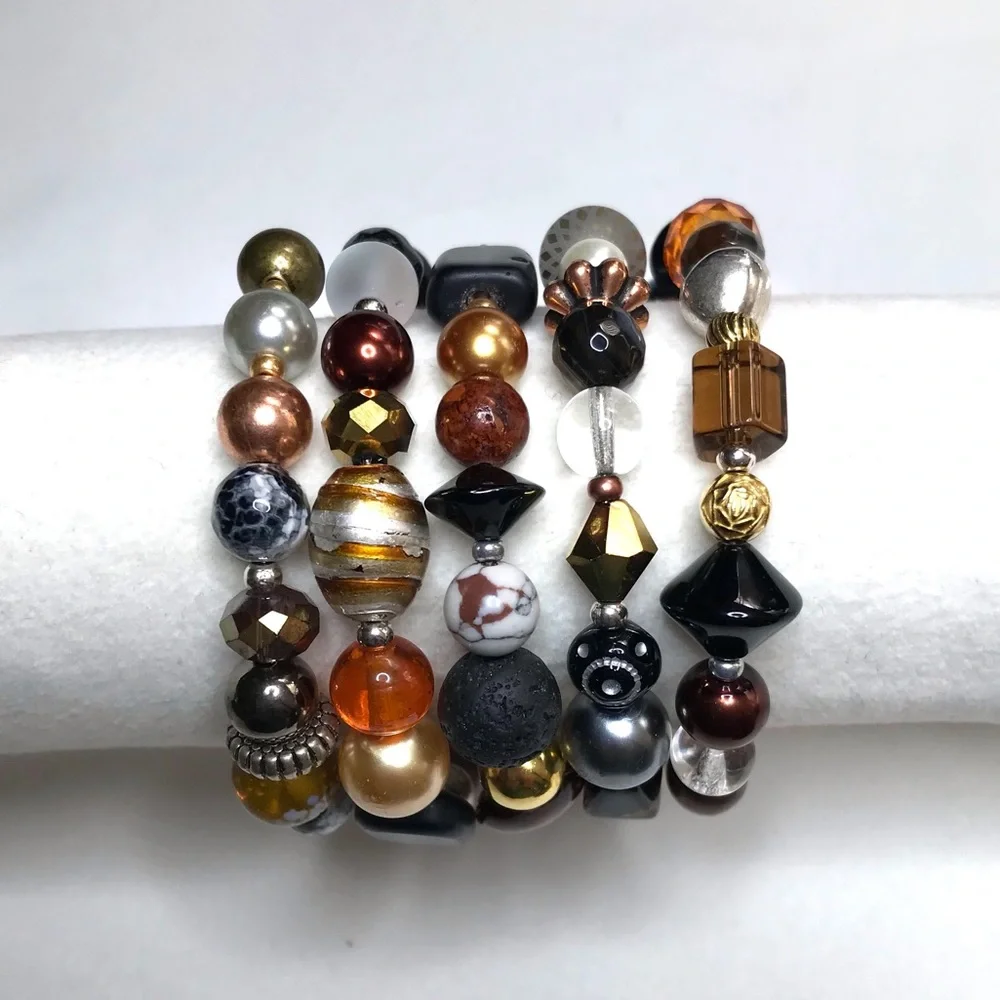Handmade Bracelet with Vintage and Modern Elements (NB62-1H) New Without Tags - Picture 4 of 9
